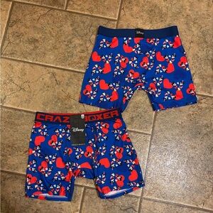 NWT *Bundle of 2* CRAZYBOXER x Disney Classic Perfect fit Stretch Boxers sz M
